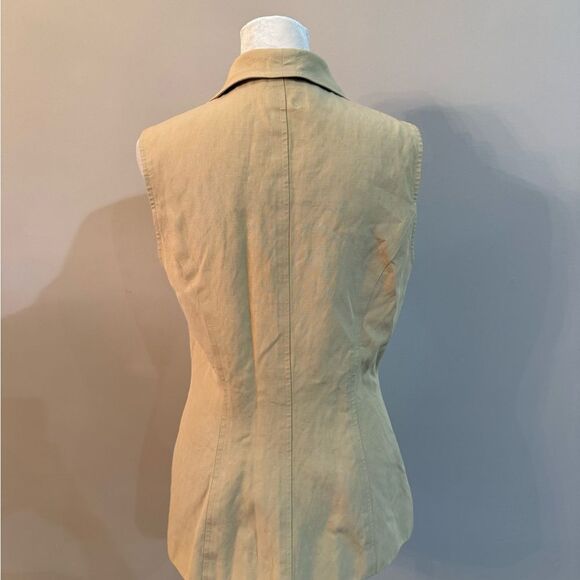 BCBGMaxAzria Light Tan Zip Up  Vest Size 6 - Picture 3 of 6